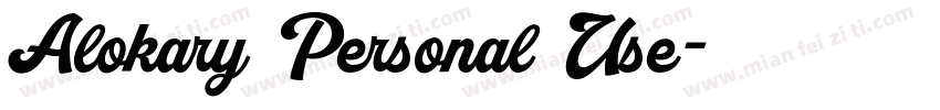 Alokary Personal Use字体转换